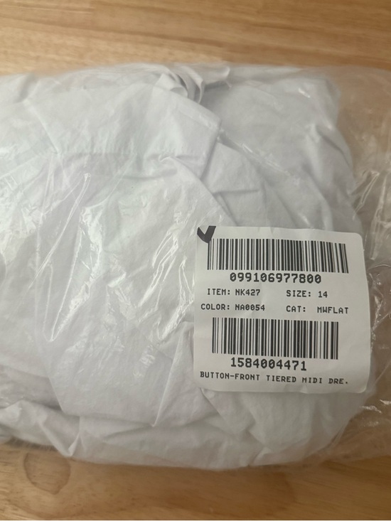 Madewell Button-Front Tiered Midi Dress White - Picture 4 of 6